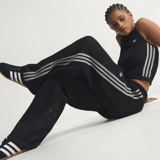 Zdjęcie produktu SPODNIE DRESOWE KNITTED CROCHET FIREBIRD Adidas czarny