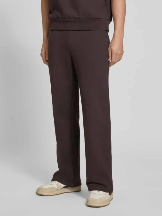 Zdjęcie produktu Spodnie dresowe krój loose fit z czystej Bawełna Lacoste Czekoladowy