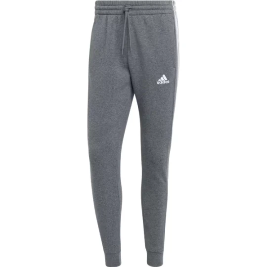 Zdjęcie produktu Spodnie dresowe męskie Essentials Fleece 3-Stripes Tapered Cuff Adidas Szary