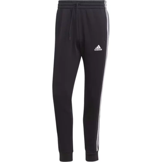 Zdjęcie produktu Spodnie dresowe męskie Essentials Fleece 3-Stripes Tapered Cuff Adidas Czarny