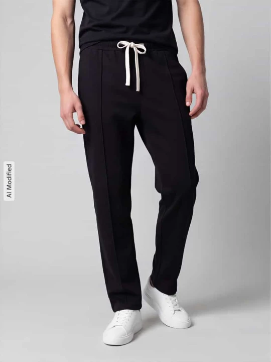 Zdjęcie produktu Spodnie dresowe o kroju loose fit z czystej bawełny model 'LINO' Don't Waste Culture Czarny