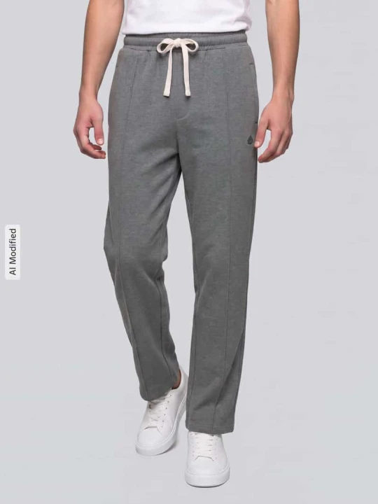 Zdjęcie produktu Spodnie dresowe o kroju loose fit z czystej bawełny model 'LINO' Don't Waste Culture Średnioszary melanż