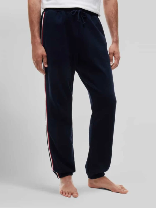 Zdjęcie produktu Spodnie dresowe o kroju regular fit z czystej bawełny Tommy Hilfiger Granatowy