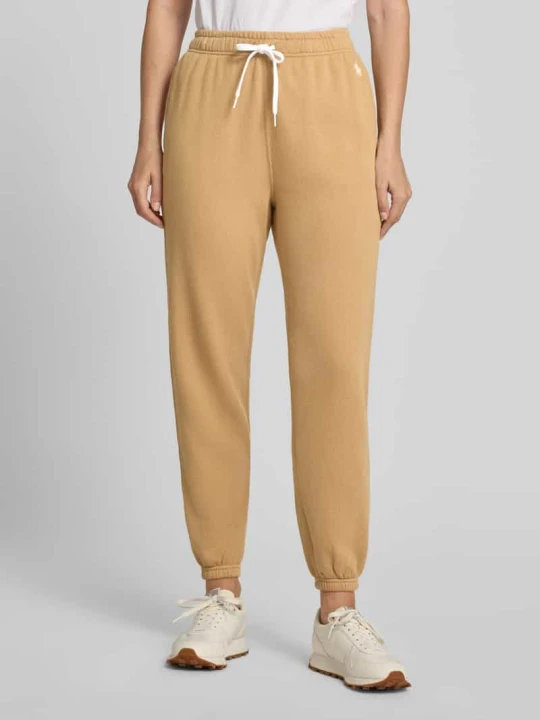 Zdjęcie produktu Spodnie dresowe o kroju regular fit z mieszanka bawełny Polo Ralph Lauren Camel