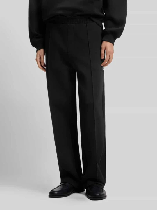 Zdjęcie produktu Spodnie dresowe z mieszanki bawełny w kroju regular fit Model 'Dabinpant' Hugo Czarny