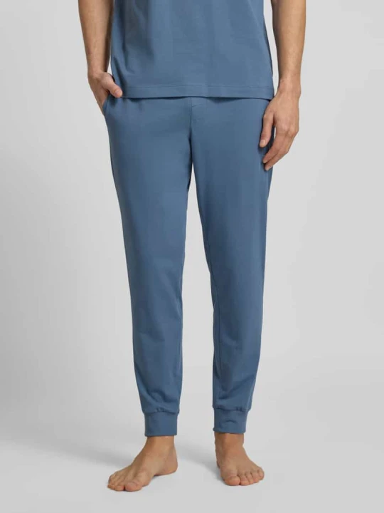 Zdjęcie produktu Spodnie dresowe o kroju regular fit z mieszanka bawełny model 'LAZE' Hugo Jeansowy niebieski