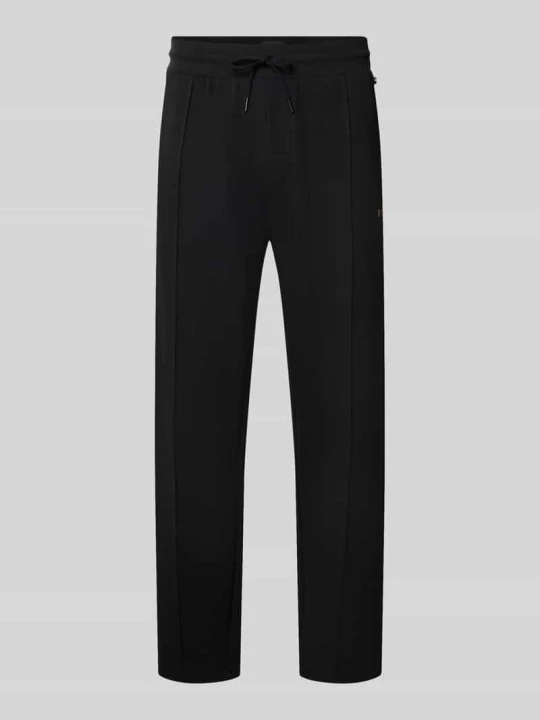 Zdjęcie produktu Spodnie dresowe o kroju regular fit z mieszanki bawełny model 'Sense Pants' Boss Czarny