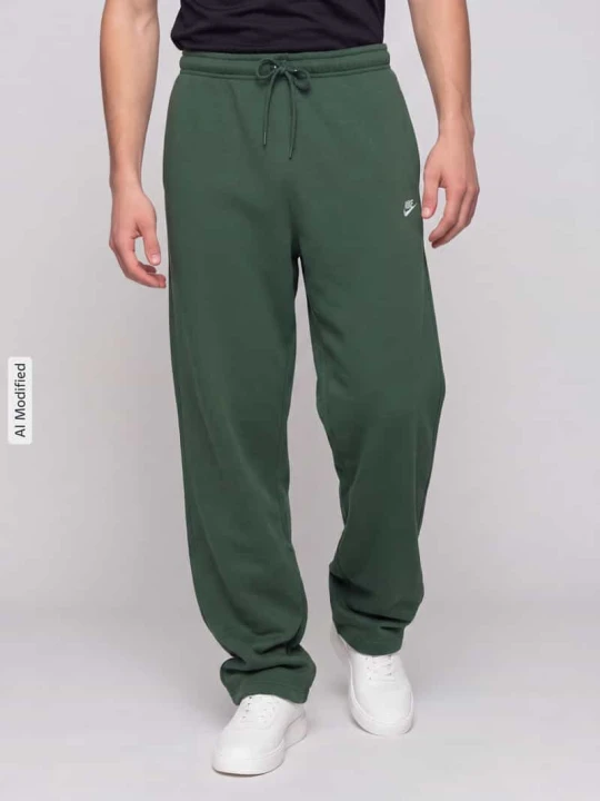 Zdjęcie produktu Spodnie dresowe o kroju regular fit z mieszanki bawełny Nike Ciemnozielony