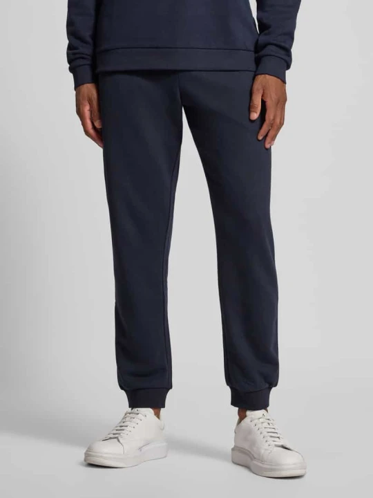 Zdjęcie produktu Spodnie dresowe o kroju regular fit z mieszanki bawełny Tommy Hilfiger Granatowy