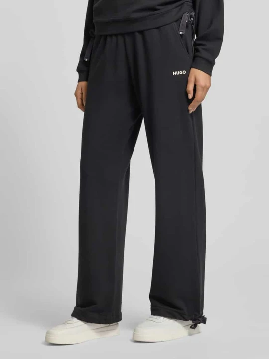Zdjęcie produktu Spodnie dresowe o kroju regular fit z mieszanki modalu model ‘CASUAL’ Hugo Czarny