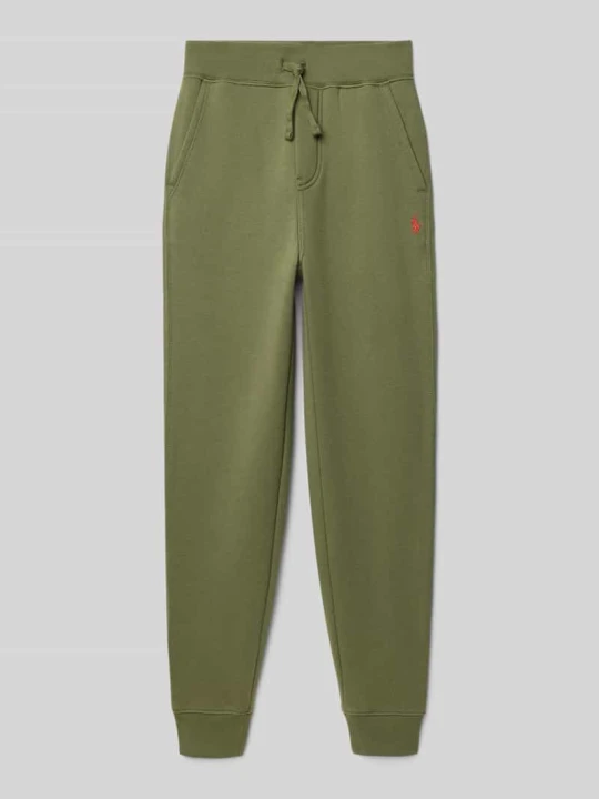 Zdjęcie produktu Spodnie dresowe o kroju regular fit z wyhaftowanym logo Polo Ralph Lauren Jasnozielony