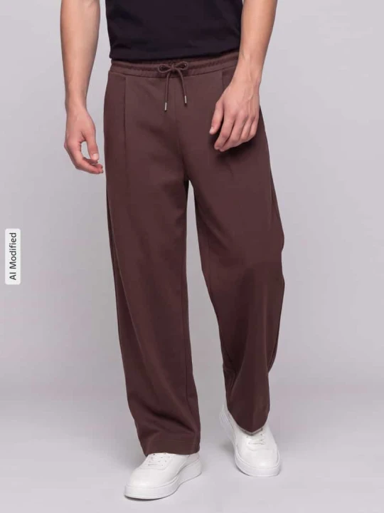 Zdjęcie produktu Spodnie dresowe o kroju relaxed fit z czystej bawełny model 'Devropant' Hugo Czekoladowy