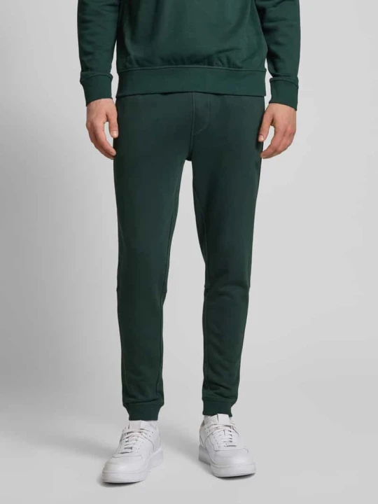 Zdjęcie produktu Spodnie dresowe o kroju slim fit z elastycznym pasem Boss Ciemnozielony