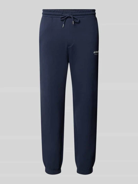 Zdjęcie produktu Spodnie dresowe o kroju straight fit z mieszanki bawełny model 'Kane' Jack&Jones Ciemnoniebieski