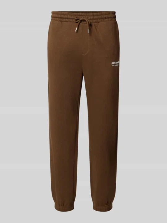 Zdjęcie produktu Spodnie dresowe o kroju straight fit z mieszanki bawełny model 'Kane' Jack&Jones Jasnobrązowy