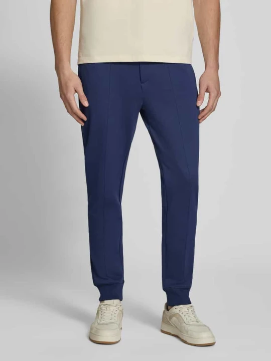Zdjęcie produktu Spodnie dresowe o luźnym kroju z wyhaftowanym logo model 'MESH FACE' Polo Ralph Lauren Granatowy