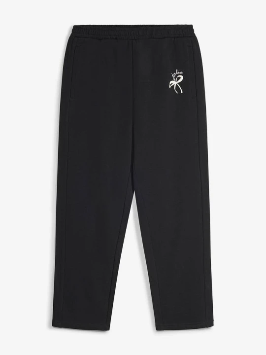 Zdjęcie produktu Spodnie dresowe, wide leg, z czystej bawełny organicznej BonPrix czarny