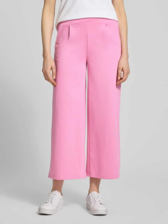 Zdjęcie produktu Spodnie dresowe wide leg z elastycznym pasem model 'Kate' Ichi Różowawy