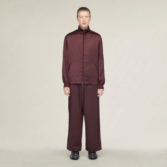 Zdjęcie produktu SPODNIE DRESOWE Y-3 Z SATYNY Z GRADIENTOWYMI 3 PASKAMI Adidas Night Red