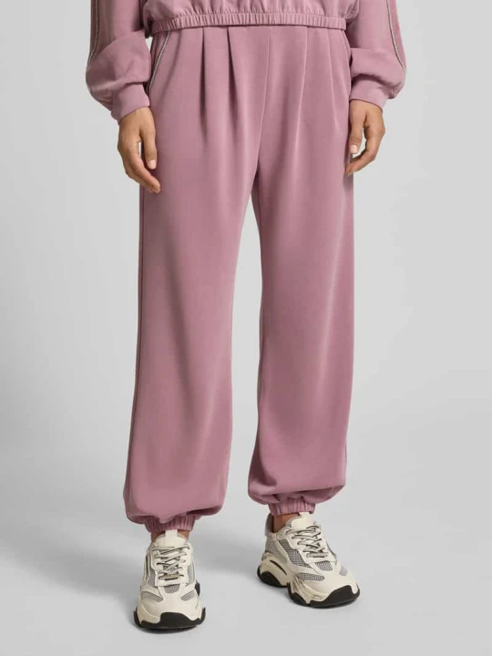 Zdjęcie produktu Spodnie dresowe z elastycznym ściągaczem EA7 Emporio Armani Różowawy