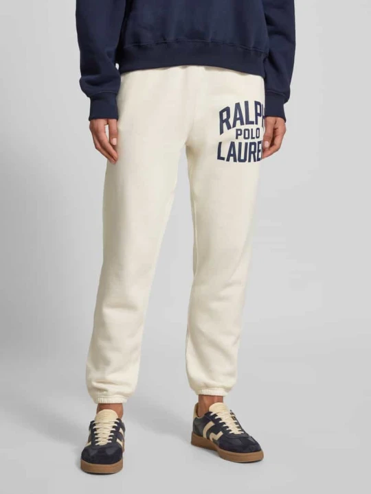 Zdjęcie produktu Spodnie dresowe z elastycznym ściągaczem Polo Ralph Lauren Biały