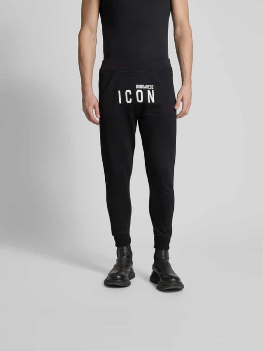 Zdjęcie produktu Spodnie dresowe z nadrukiem z logo Dsquared2 Czarny