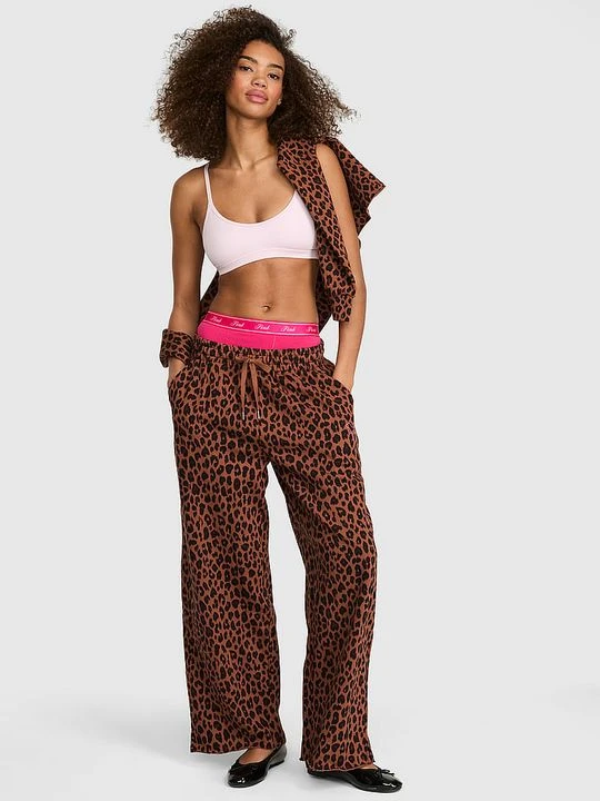 Zdjęcie produktu Spodnie dresowe z szeroką nogawką i rozcięciem u dołu Campus Fleece Victoria's Secret