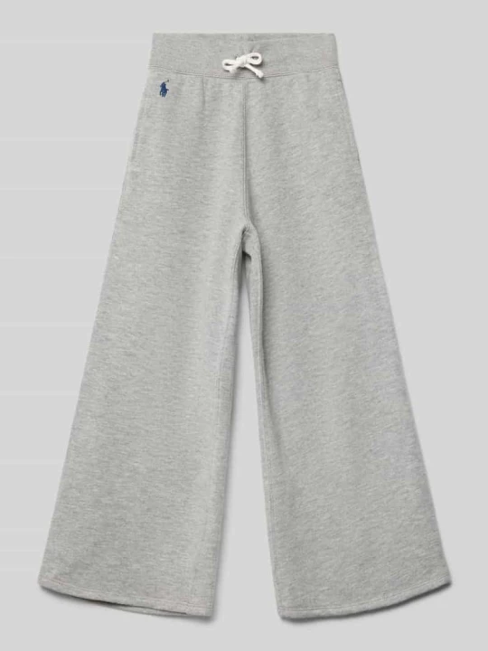 Zdjęcie produktu Spodnie dresowe z szeroką nogawką i wyhaftowanym logo Polo Ralph Lauren Średnioszary melanż