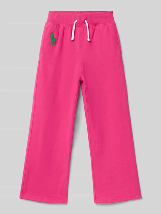 Zdjęcie produktu Spodnie dresowe z szerokimi nogawkami z Mieszanka bawełny Polo Ralph Lauren Mocnoróżowy