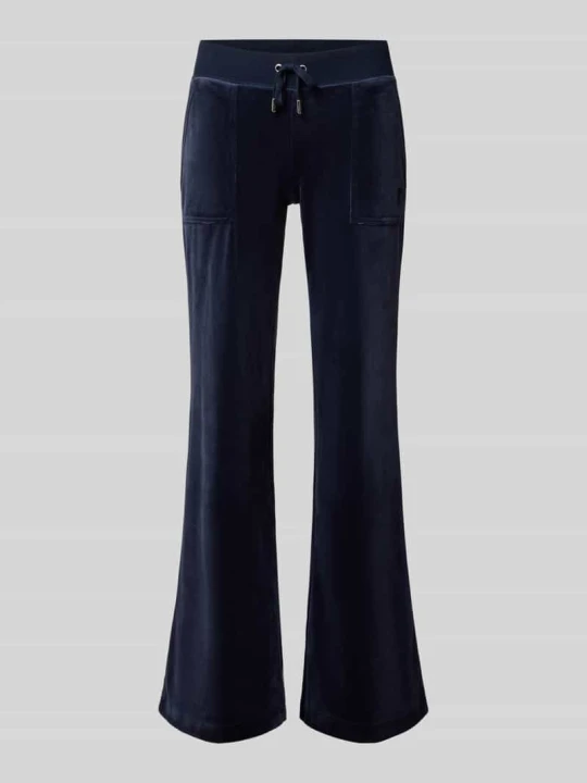 Zdjęcie produktu Spodnie dresowe z mieszanka bawełny model 'LAYLA' Juicy Couture Ciemnoniebieski