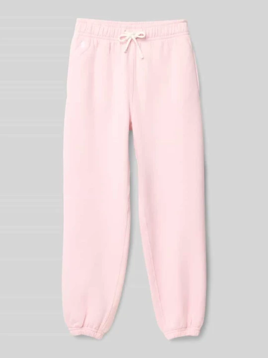 Zdjęcie produktu Spodnie dresowe z wpuszczanymi kieszeniami i elastycznym pasem Polo Ralph Lauren Mocnoróżowy melanż