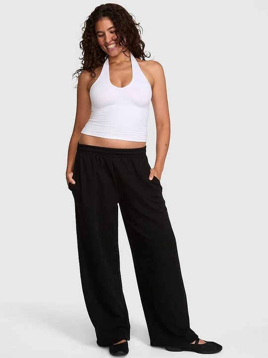 Zdjęcie produktu Spodnie dresowe ze ściągaczem Campus Fleece Victoria's Secret Czarny