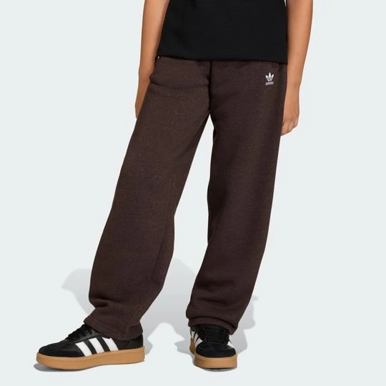 Zdjęcie produktu Spodnie dziecięce Wide Leg Fleece Adidas Aurora Coffee Mel.