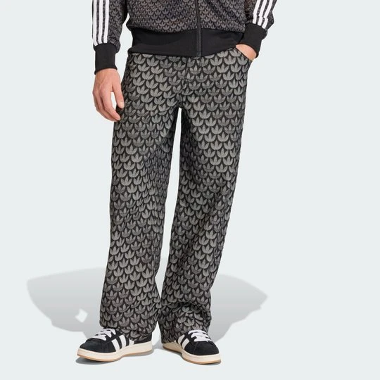 Zdjęcie produktu SPODNIE DŻINSOWE O LUŹNYM KROJU Z MONOGRAMEM Adidas czarny