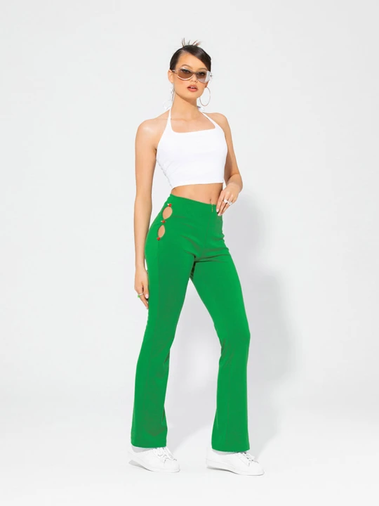 Zdjęcie produktu Spodnie dzwony rose green Local Heroes