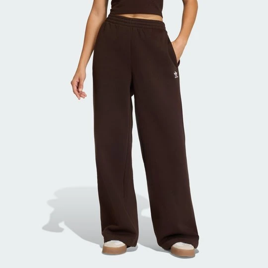 Zdjęcie produktu Spodnie Essentials Wide Leg Fleece Adidas Aurora Coffee
