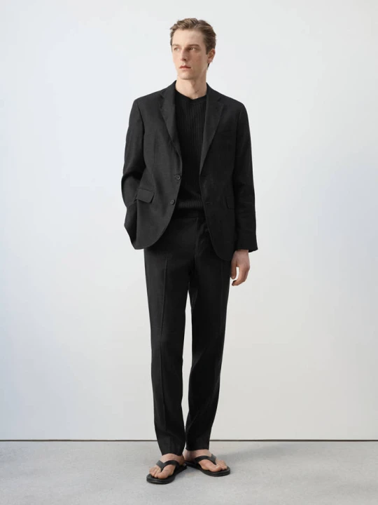 Zdjęcie produktu Spodnie garniturowe Amalfi slim fit czarny - Mężczyzna - - MANGO MAN