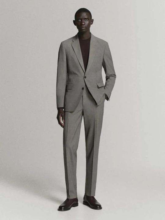 Zdjęcie produktu Spodnie garniturowe Milan slim fit brązowy - Mężczyzna - MANGO MAN