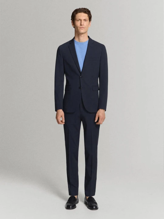 Zdjęcie produktu Spodnie garniturowe París super slim fit ciemnogranatowy - Mężczyzna - - MANGO MAN