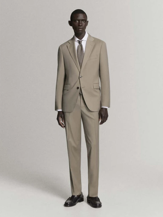Zdjęcie produktu Spodnie garniturowe Milan slim fit norkowy szary - Mężczyzna - MANGO MAN