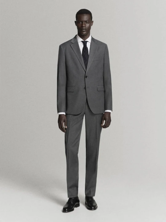 Zdjęcie produktu Spodnie garniturowe Milan slim fit szary - Mężczyzna - MANGO MAN