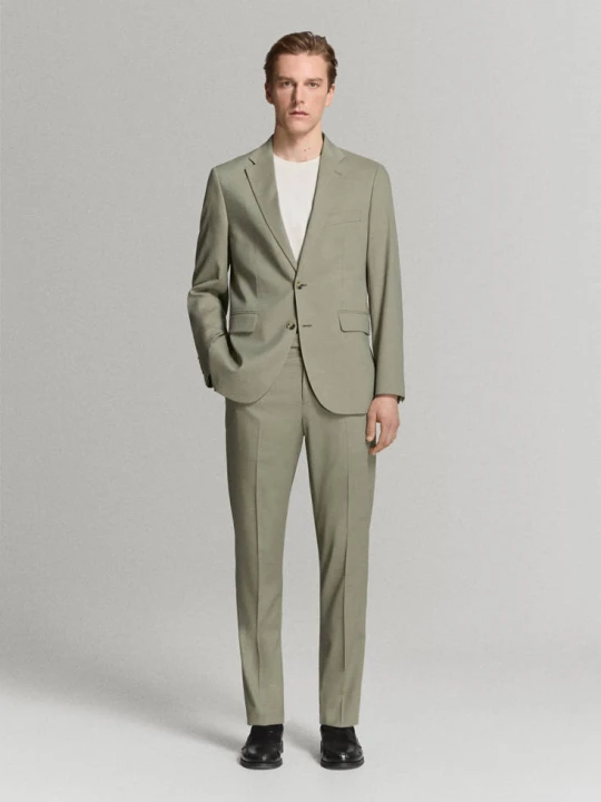 Zdjęcie produktu Spodnie garniturowe Milan slim fit zielony - Mężczyzna - - MANGO MAN