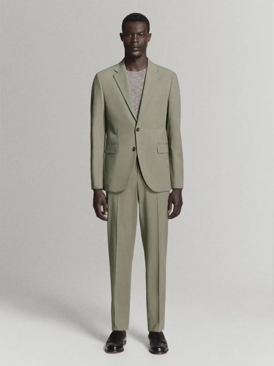 Zdjęcie produktu Spodnie garniturowe Milan slim fit zielony - Mężczyzna - - MANGO MAN