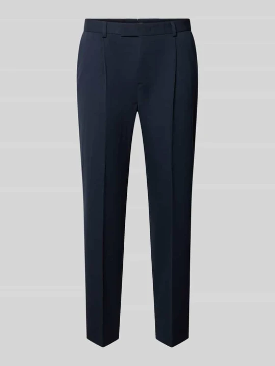 Zdjęcie produktu Spodnie garniturowe o kroju regular fit z kantami model 'Rennet' JOOP! Granatowy