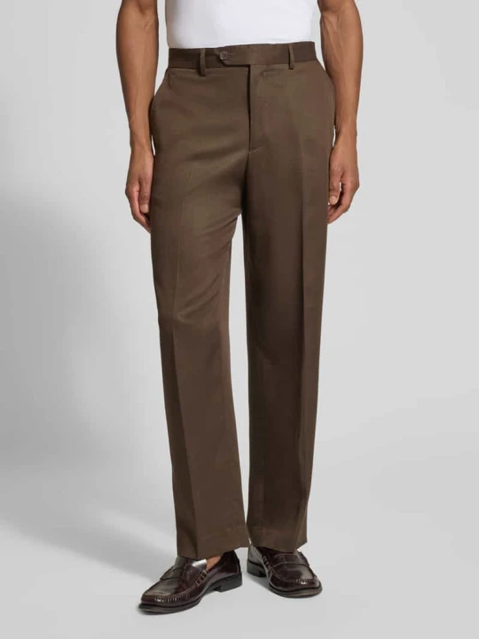 Zdjęcie produktu Spodnie garniturowe o kroju relaxed fit z czystego lyocellu model 'RELAXED-KIM' Selected Homme Ciemnobrązowy