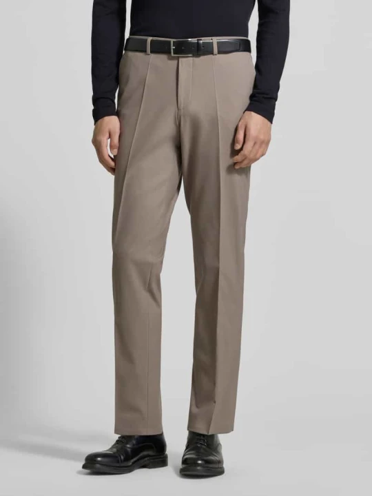 Zdjęcie produktu Spodnie garniturowe o kroju skinny fit z mieszanki wełny model 'HESTEN253X' Hugo Jasnobrązowy