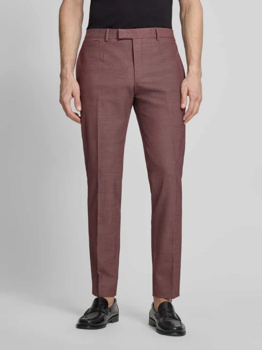Zdjęcie produktu Spodnie garniturowe o kroju slim fit z dodatkiem wełny i wiskozy model 'KYND4' Strellson Ciemnoczerwony