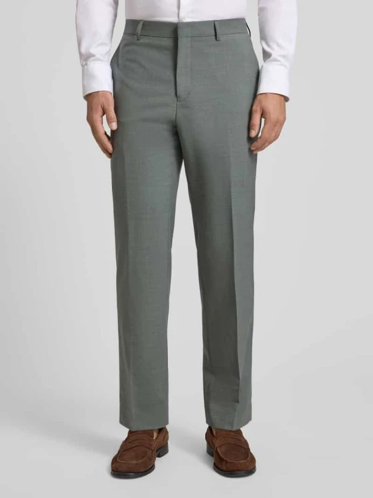 Zdjęcie produktu Spodnie garniturowe o kroju slim fit z dodatkiem wełny model 'Awesley' Matinique Beżowy