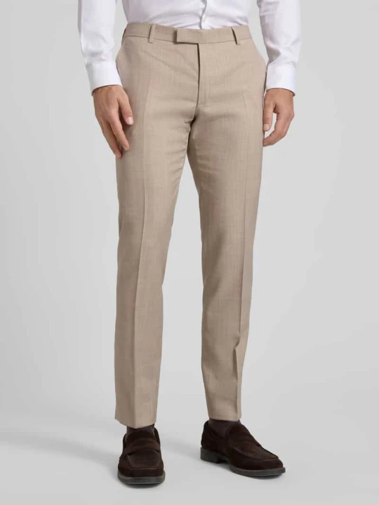 Zdjęcie produktu Spodnie garniturowe o kroju slim fit z dodatkiem wełny model „Blayr” JOOP! Beżowy