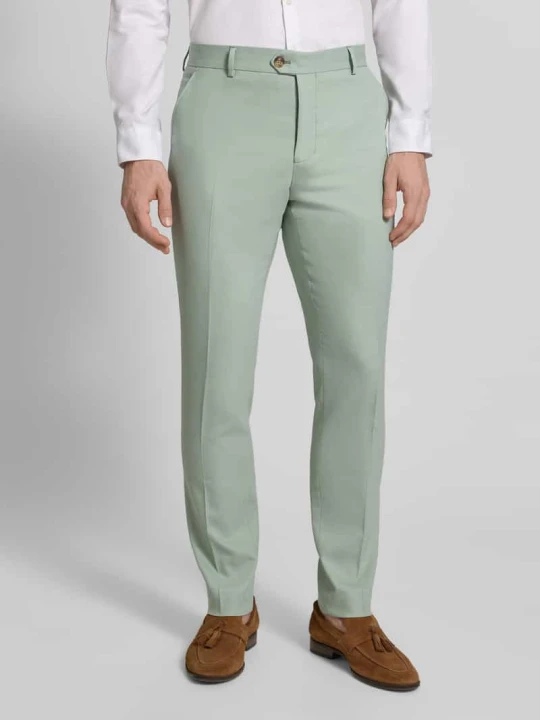 Zdjęcie produktu Spodnie garniturowe o kroju slim fit z dodatkiem wełny Model 'SLIM-NEIL' Selected Miętowy